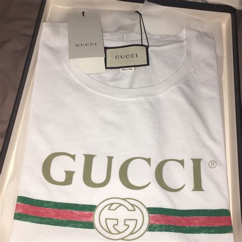 replica gucci tshirt|authentic gucci tag.